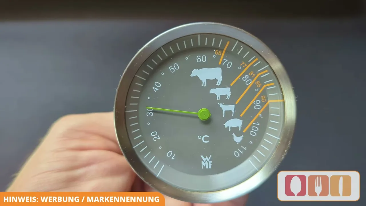 Ich finde die klaren Tiersymbole extrem praktisch, um die optimalen Kerntemperaturen für jede Fleischart direkt abzulesen.