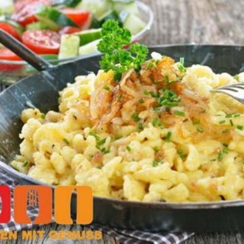 Kaesespaetzle mit Fertigspaetzle Rezept